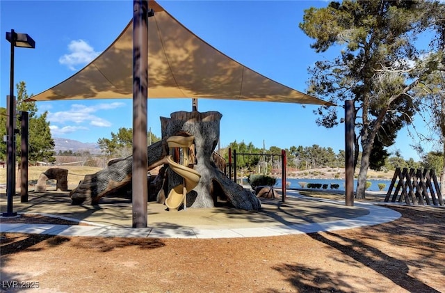 view of jungle gym
