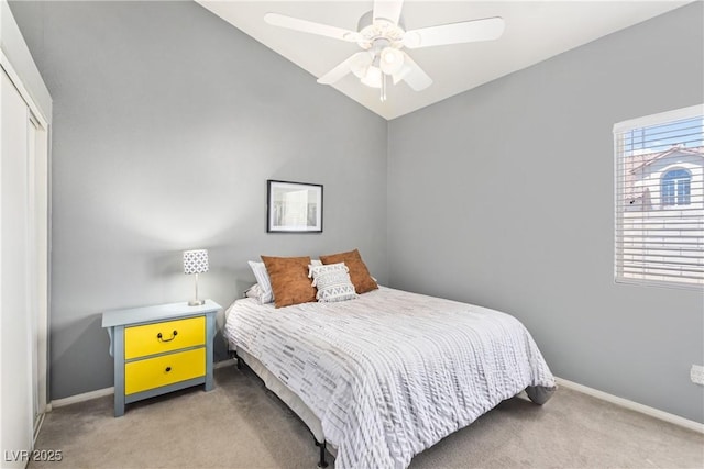 1084 Little House Ct, Henderson, NV 89011 - bedroom featuring light colored carpet, baseboards, and vaulted ceiling