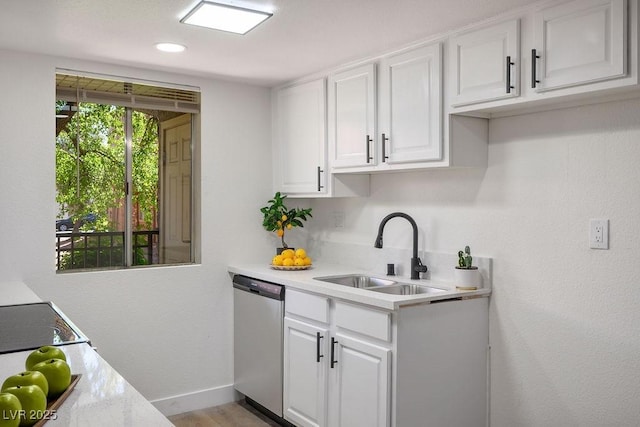 4980 Indian River Dr Unit 447, Las Vegas, NV 89103 - bar with recessed lighting, stainless steel dishwasher, baseboards, and a sink