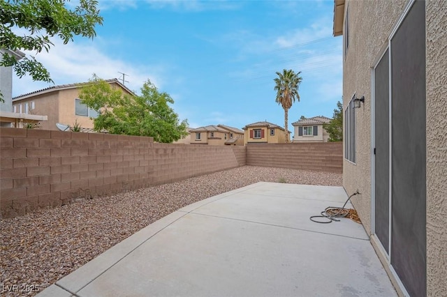 view of patio featuring a fenced backyard