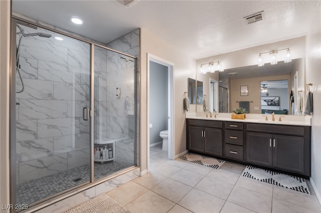 356 Silva Pl, Henderson, NV 89011 - ensuite bathroom with visible vents, a sink, and a marble finish shower