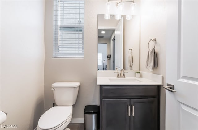 356 Silva Pl, Henderson, NV 89011 - half bath featuring vanity, visible vents, and toilet
