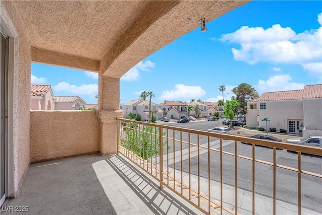 balcony with a residential view
