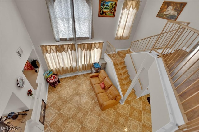 stairway with visible vents