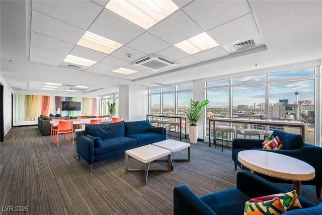 building lobby featuring visible vents