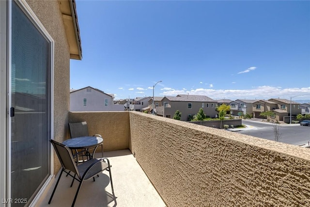balcony with a residential view
