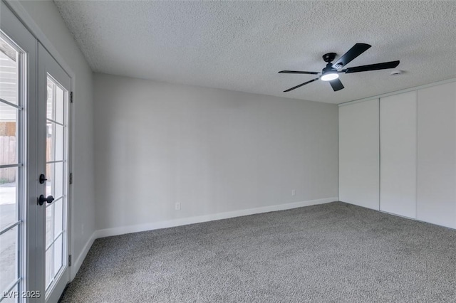 4393 Swandale Ave, Las Vegas, NV 89121 - carpeted empty room with ceiling fan and a textured ceiling