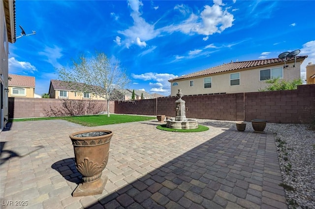 view of patio / terrace featuring a fenced backyard