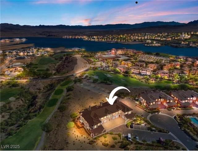 20 Via Visione Unit 105, Henderson, NV 89011 - aerial view with a residential view, view of golf course, and a water and mountain view
