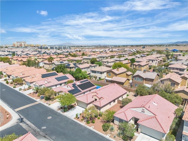 drone / aerial view with a residential view