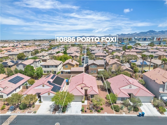 10886 Porto Foxi St, Las Vegas, NV 89141 - drone / aerial view featuring a mountain view and a residential view