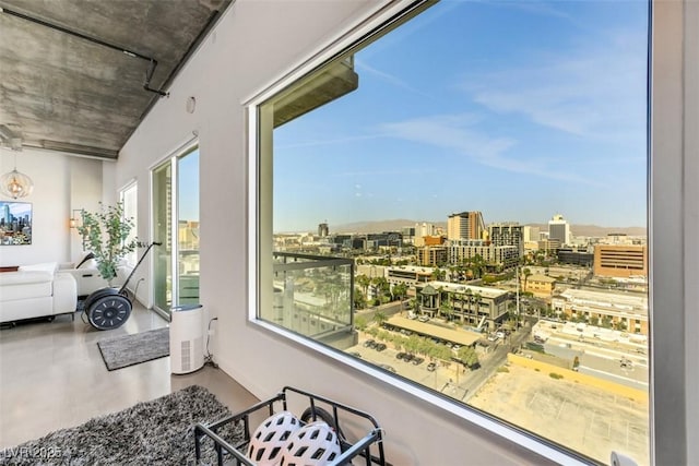 balcony featuring a view of city