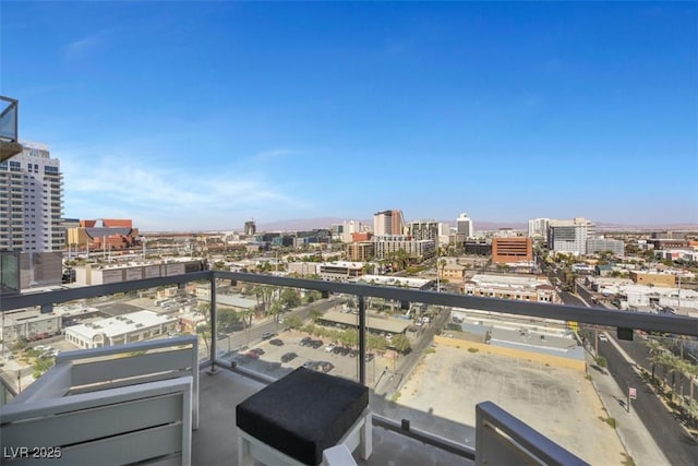 balcony with a city view