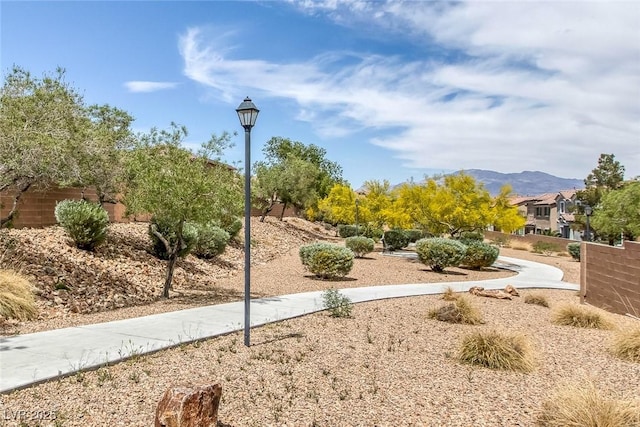 view of property's community with a mountain view