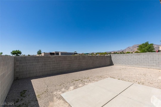 8877 Perfect Diamond Ct, Las Vegas, NV 89129 - view of yard featuring a fenced backyard, a mountain view, and a patio area
