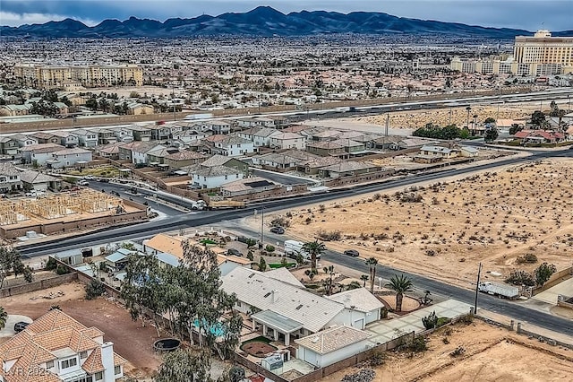 aerial view featuring a mountain view