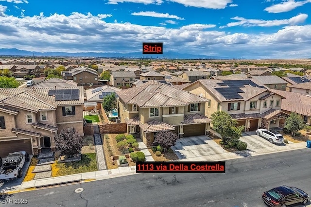 bird's eye view featuring a residential view