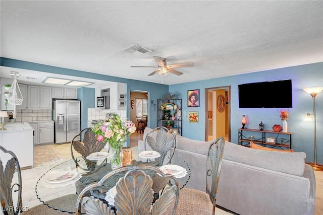 5019 Lancaster Dr, Las Vegas, NV 89120 - dining room featuring ceiling fan and visible vents