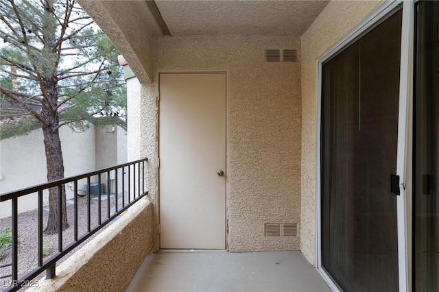 balcony with visible vents