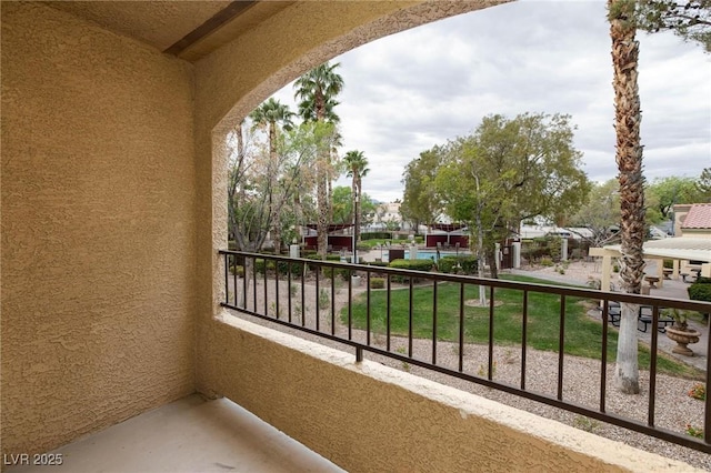 balcony with a residential view