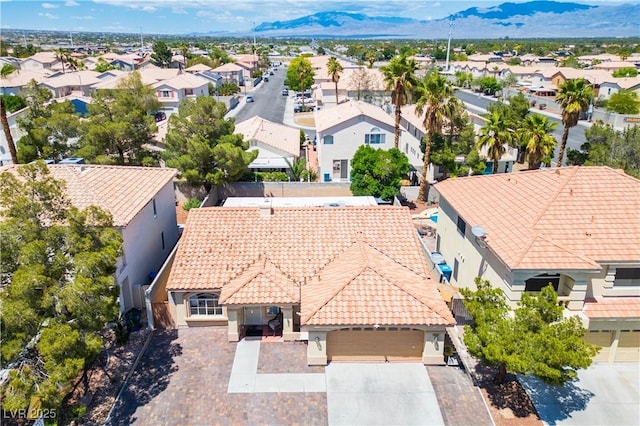 8504 W Gilmore Ave, Las Vegas, NV 89129 - aerial view of residential area with a mountain backdrop