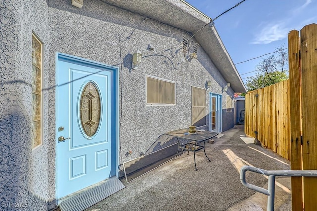 517 7th St, Boulder City, NV 89005 - property entrance featuring fence and stucco siding