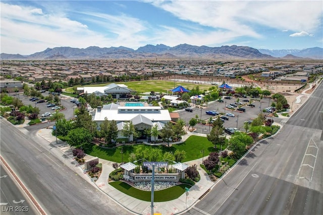8898 Sasquatch Run Ave, Las Vegas, NV 89166 - bird's eye view with a residential view and a mountain view
