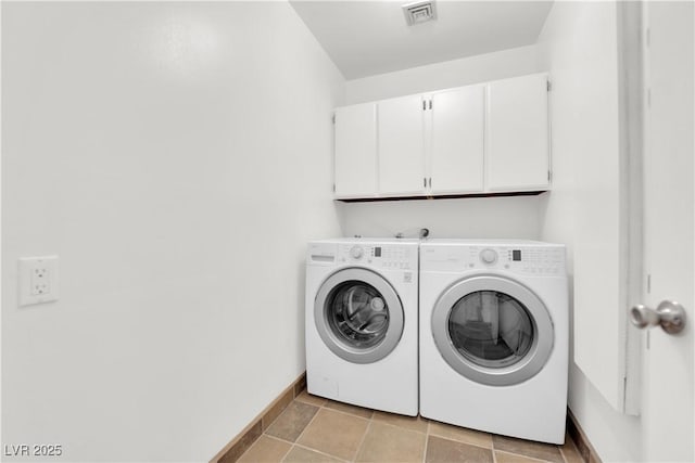 3065 S Torrey Pines Dr, Las Vegas, NV 89146 - clothes washing area featuring cabinet space, separate washer and dryer, and baseboards