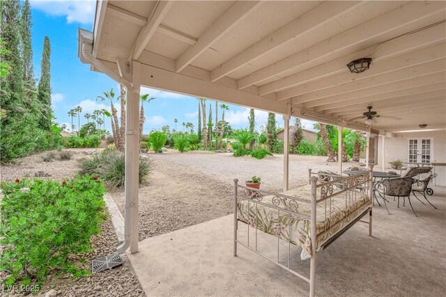 3065 S Torrey Pines Dr, Las Vegas, NV 89146 - view of patio / terrace featuring ceiling fan and outdoor dining area