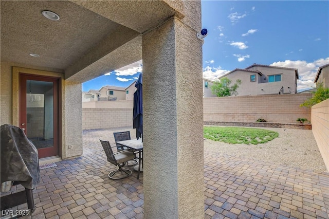 view of patio / terrace featuring a fenced backyard