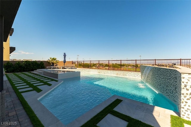 5436 Succulent Rose Dr, Las Vegas, NV 89135 - view of pool with a fenced in pool, a fenced backyard, and a patio area