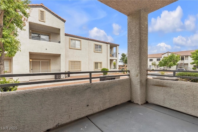 balcony with a residential view