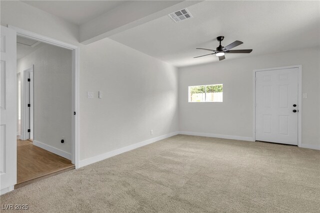 1424 Balzar Ave, Las Vegas, NV 89106 - carpeted spare room with ceiling fan and baseboards
