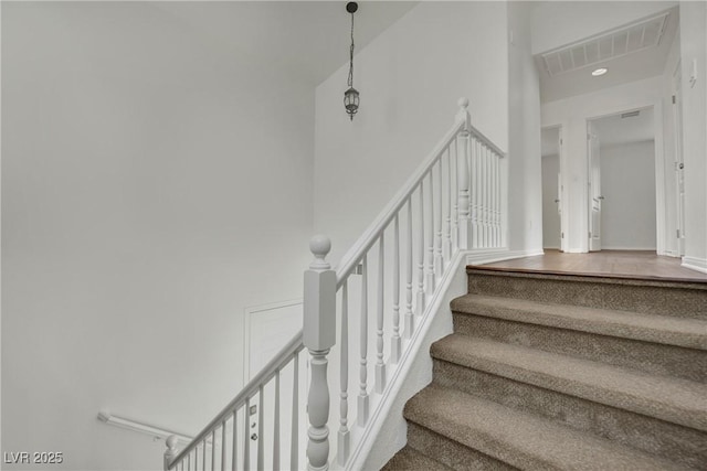 6525 Bismark Hills St, North Las Vegas, NV 89084 - stairway featuring a high ceiling