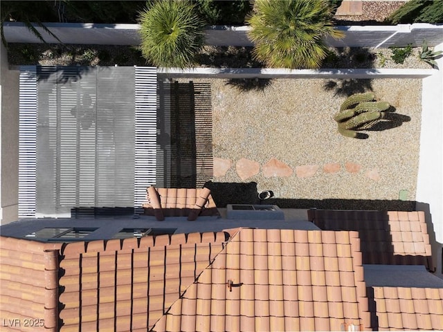 exterior space featuring fence private yard and a gate