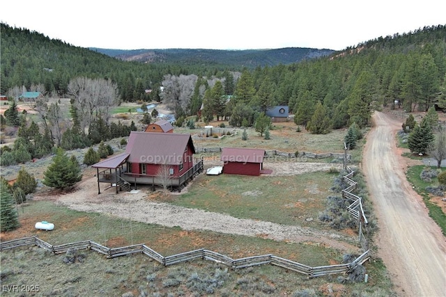 aerial view with a view of trees