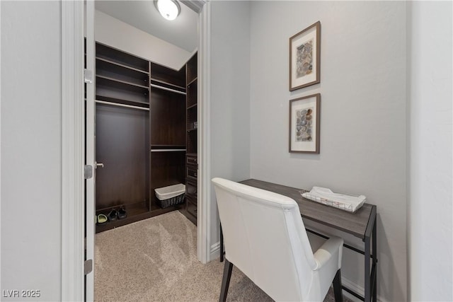 home office featuring carpet floors