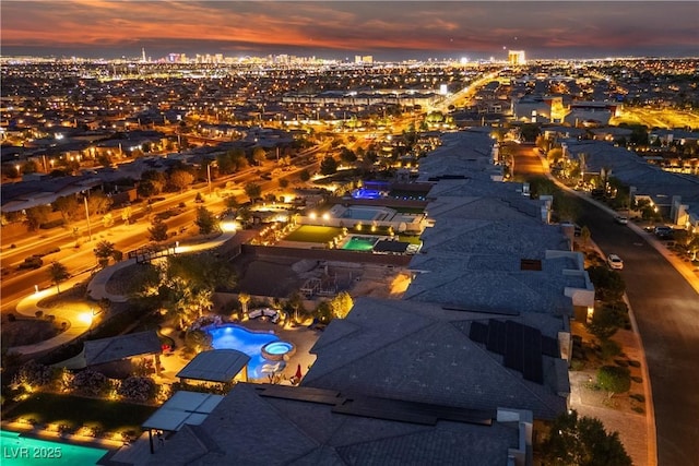 bird's eye view featuring a view of city
