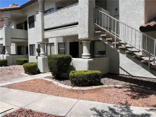 exterior space with stairway