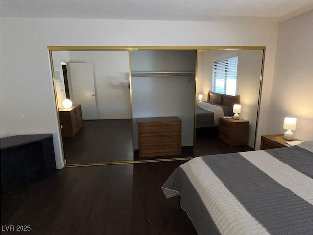 2704 Otter Creek Ct Unit 101, Las Vegas, NV 89117 - bedroom featuring a closet and wood finished floors