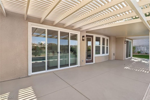view of patio / terrace with a pergola