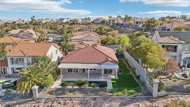drone / aerial view featuring a residential view