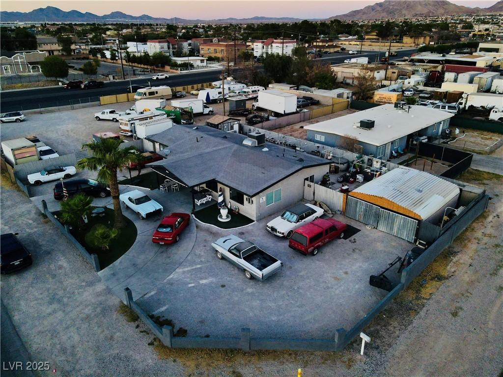 5320 Meikle Ln, Las Vegas, NV 89156 - drone / aerial view with a mountain view