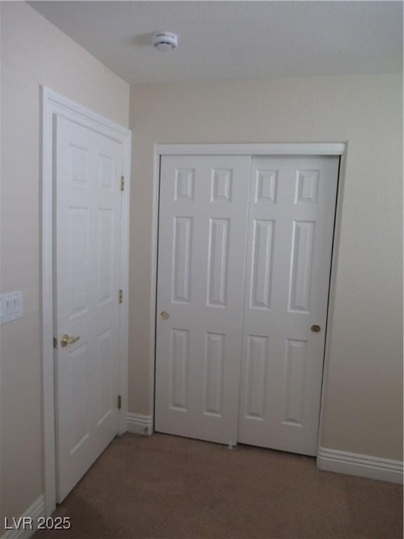 interior space featuring baseboards and carpet flooring