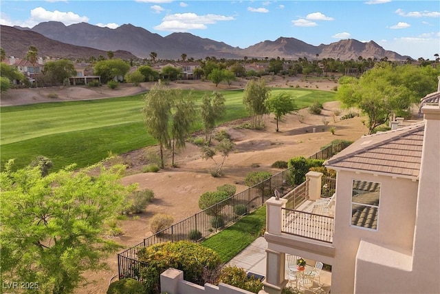 mountain view with a golf club