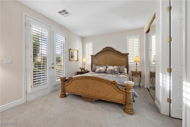 2933 Red Springs Dr, Las Vegas, NV 89135 - carpeted bedroom featuring access to exterior and french doors