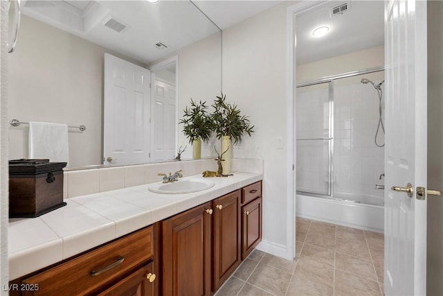 2933 Red Springs Dr, Las Vegas, NV 89135 - full bath with vanity, shower / washtub combination, and tile patterned floors