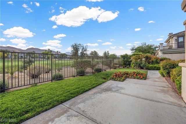 2933 Red Springs Dr, Las Vegas, NV 89135 - view of yard with a mountain view and a patio