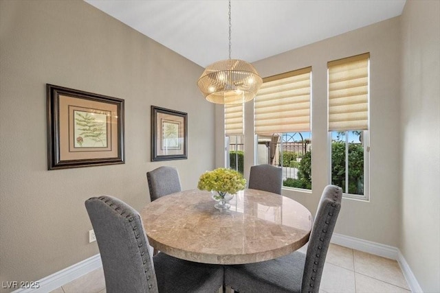 2933 Red Springs Dr, Las Vegas, NV 89135 - dining space with healthy amount of natural light, light tile patterned flooring, and a chandelier