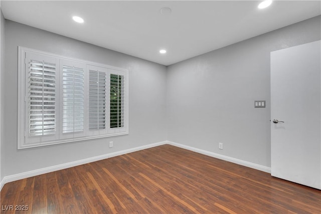 4680 Freshwater Dr, Las Vegas, NV 89103 - spare room featuring baseboards, recessed lighting, and wood finished floors